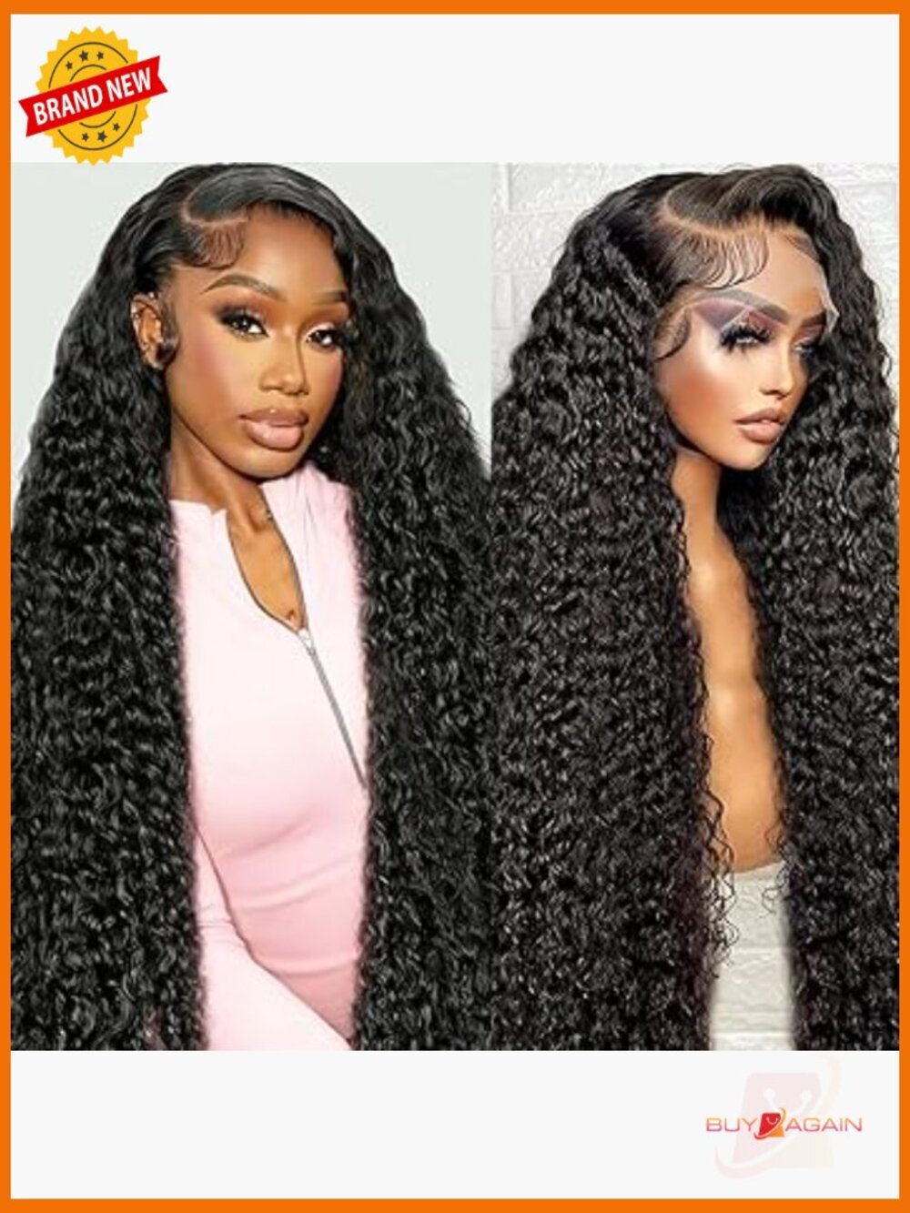 200 Density Water Wave Lace Front Human Hair Wig 20 Inch